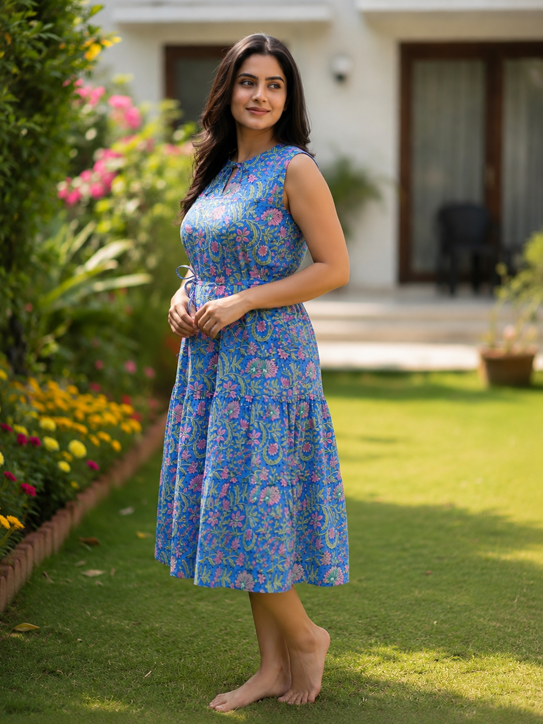 Handblock Cotton Dress