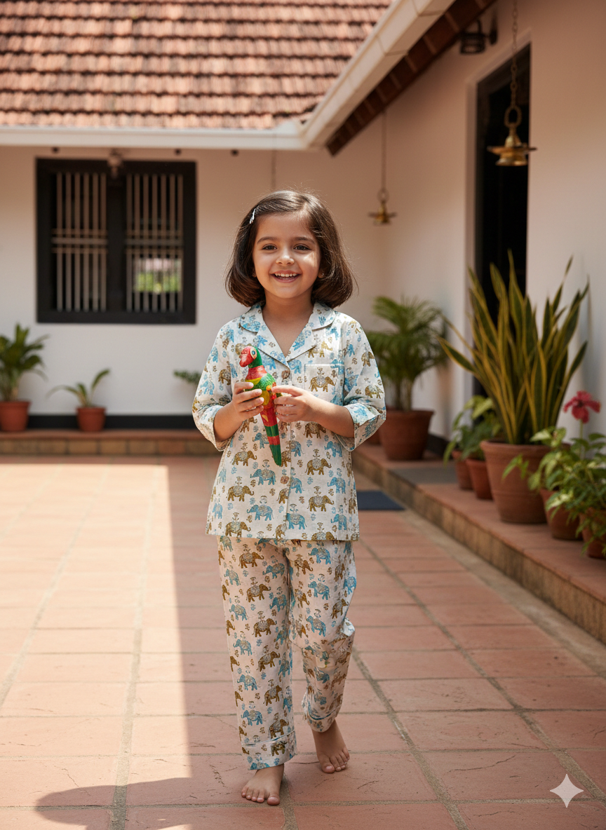 Cambric Cotton Night Suit