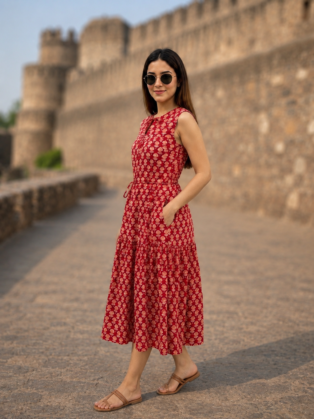 Handblock Cotton Dress