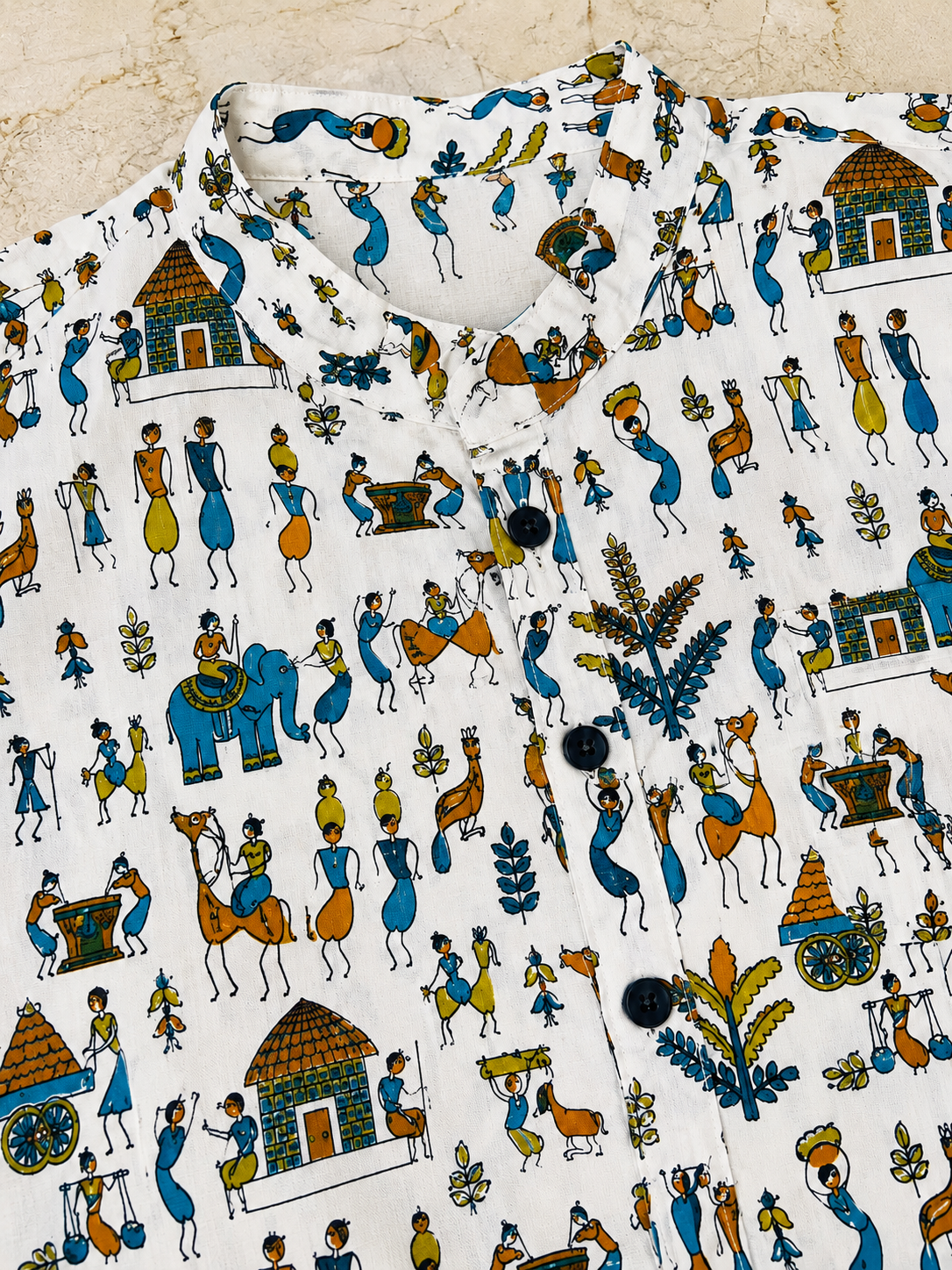 Ivory Cotton Kurta Pyjama