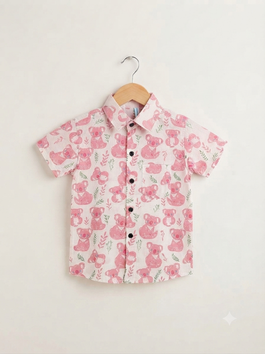 Pink Koala Cotton Shirt