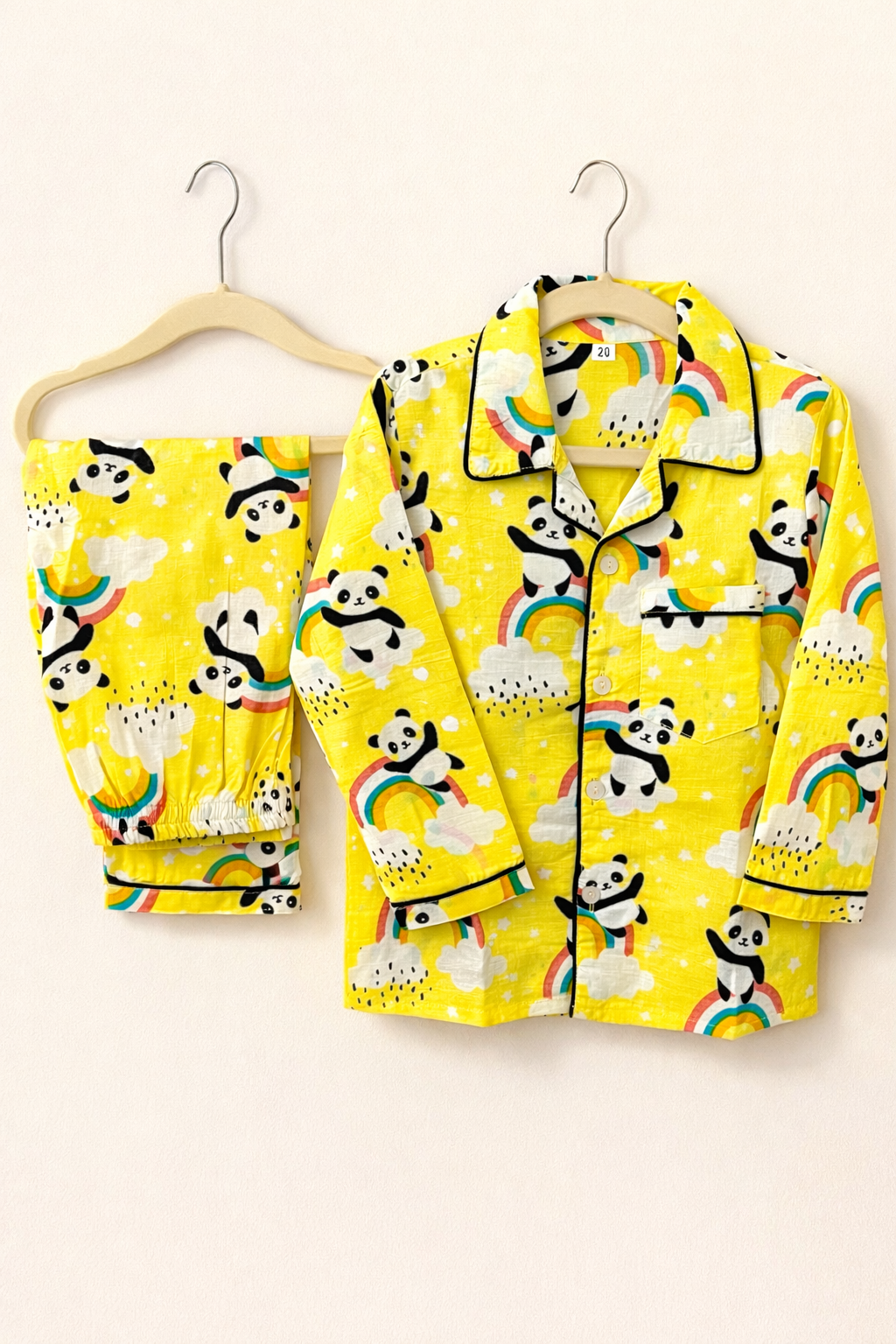 Panda Cambric Cotton Night Suit