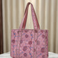 Big Floral Handblock Tote Bag