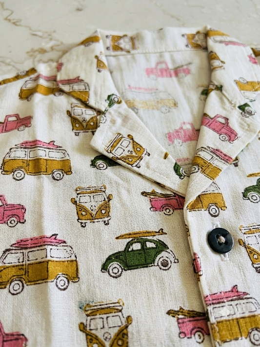 Retro Ride Cotton Night Suit