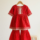 Red Blossom Sharara Set