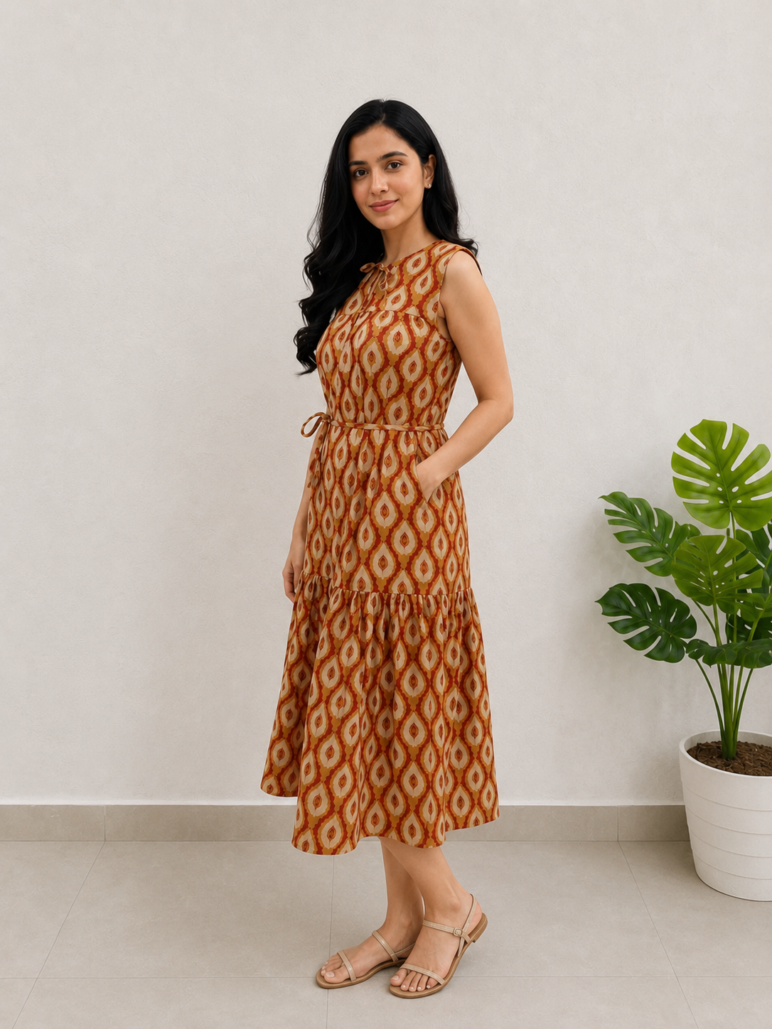 Handblock Cotton Dress