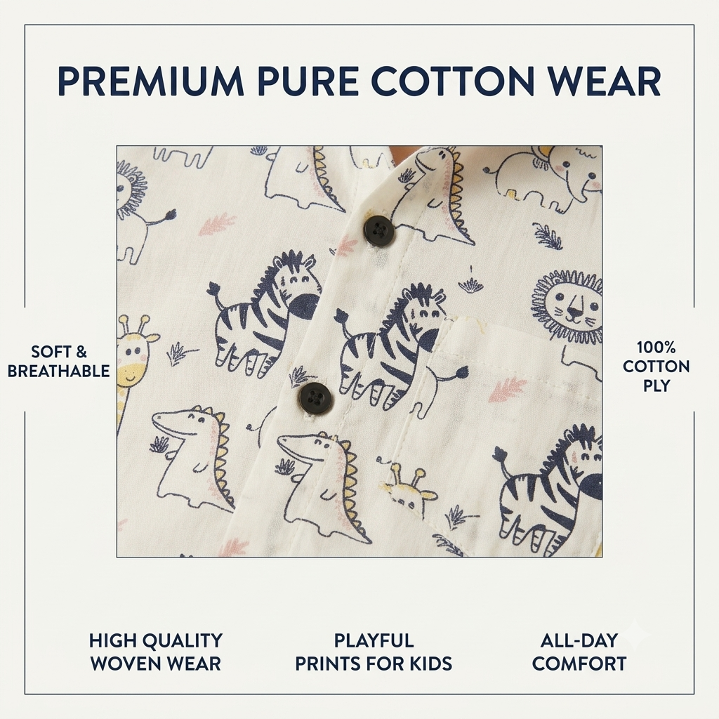 Safari Print Cotton Shirt