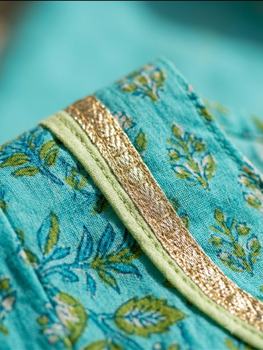 Blue Afgani Salwar Suit Set