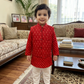 Red Cotton Kurta Pyjama