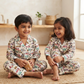 Tiny Wheels Cambric Cotton Unisex Night Suit