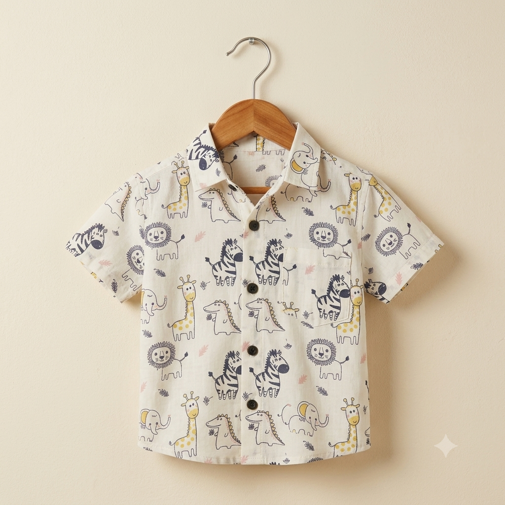 Safari Print Cotton Shirt