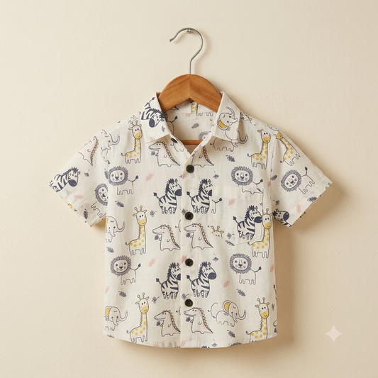 Safari Print Cotton Shirt
