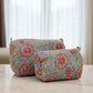 Sky Blue Floral Cotton Pouch Set of 2