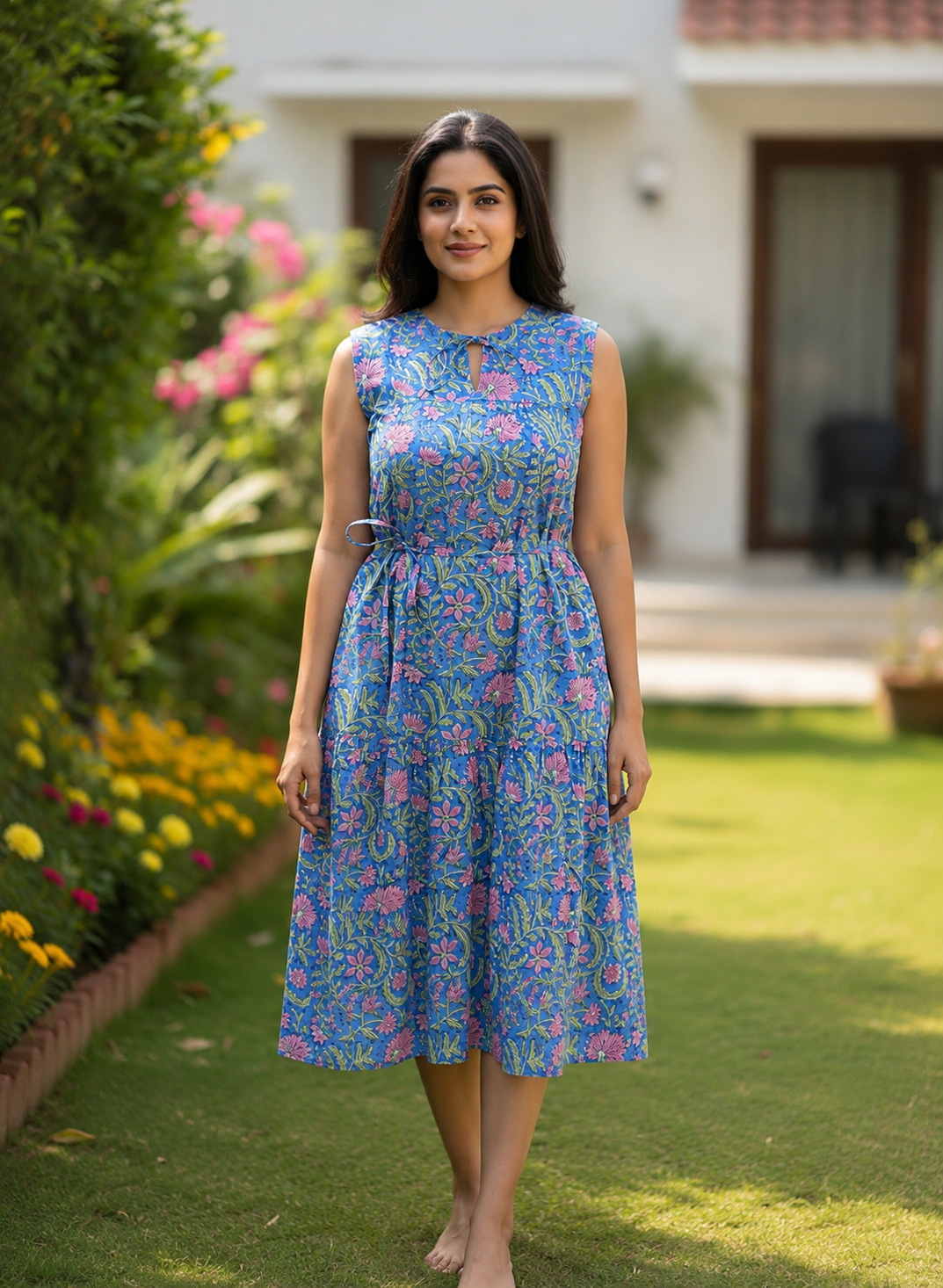 Handblock Cotton Dress