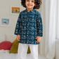 Navy Blue Cotton Kurta Pyjama Set