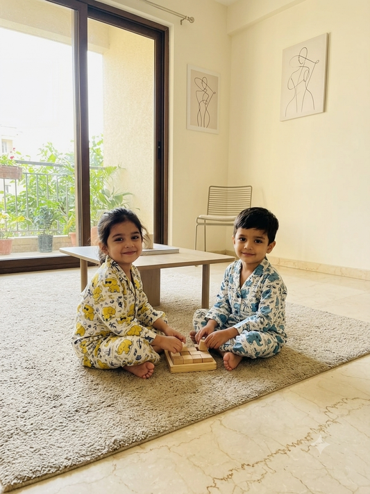 Jungle Joy Cambric Cotton Night Suit