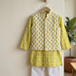 Yellow Cotton Kurta Pyjama