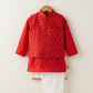 Red Cotton Kurta Pyjama