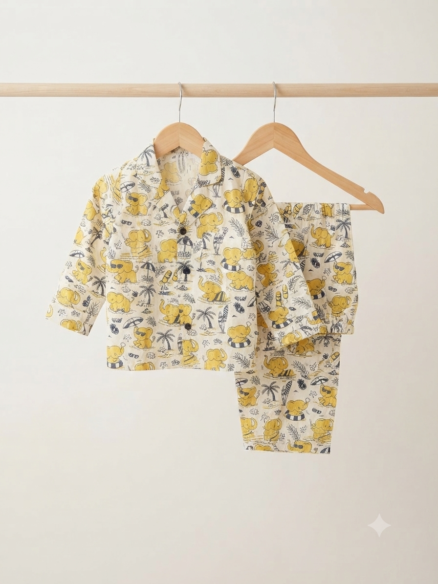 Jungle Joy Cambric Cotton Night Suit