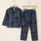 Indigo Animal Print Cotton Night Suit