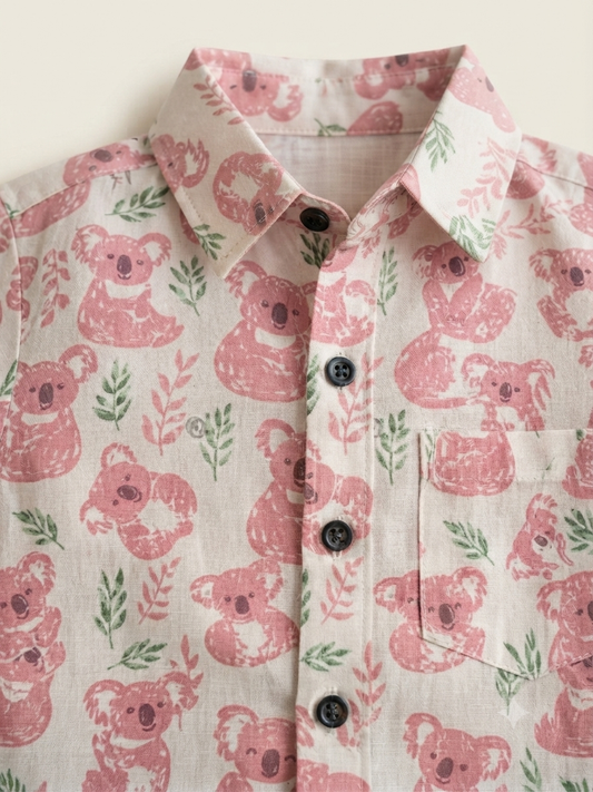 Pink Koala Cotton Shirt