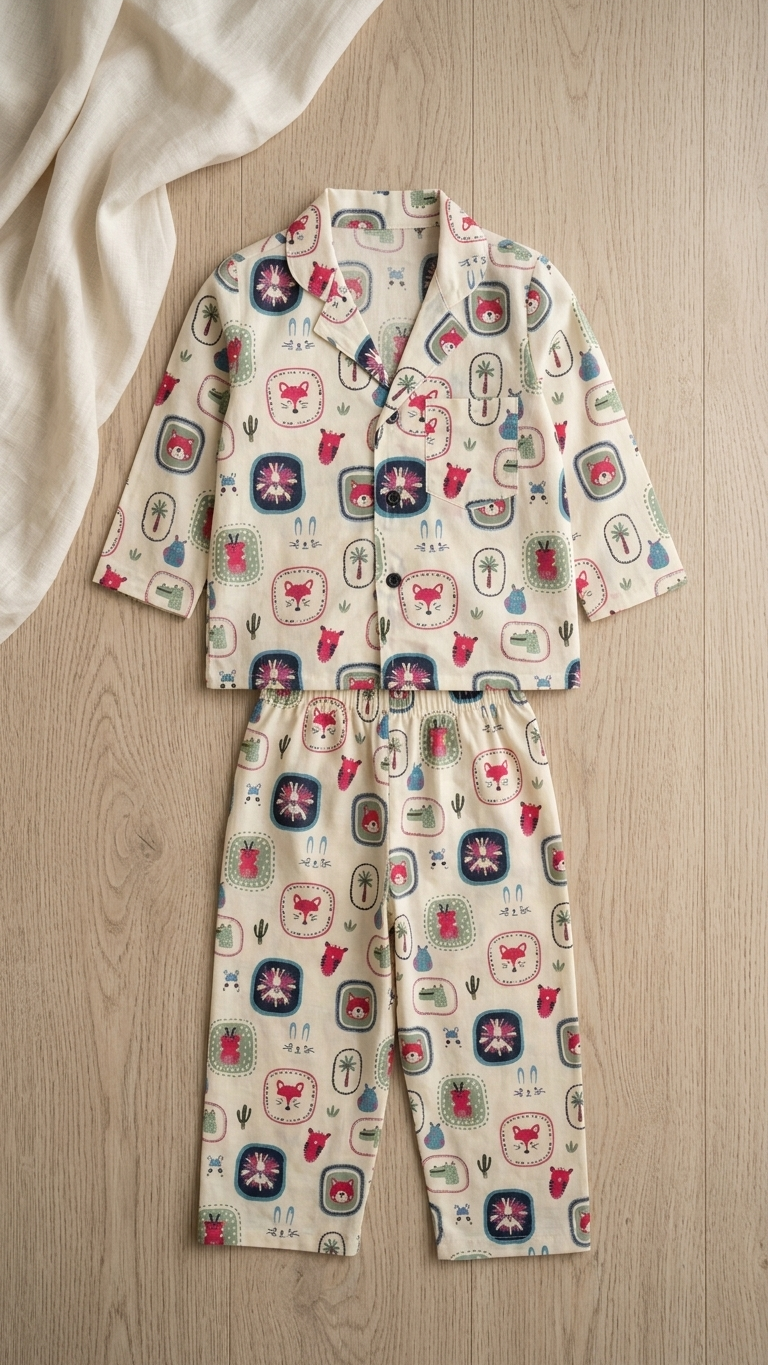 Jungle Kids Cotton Night Suit