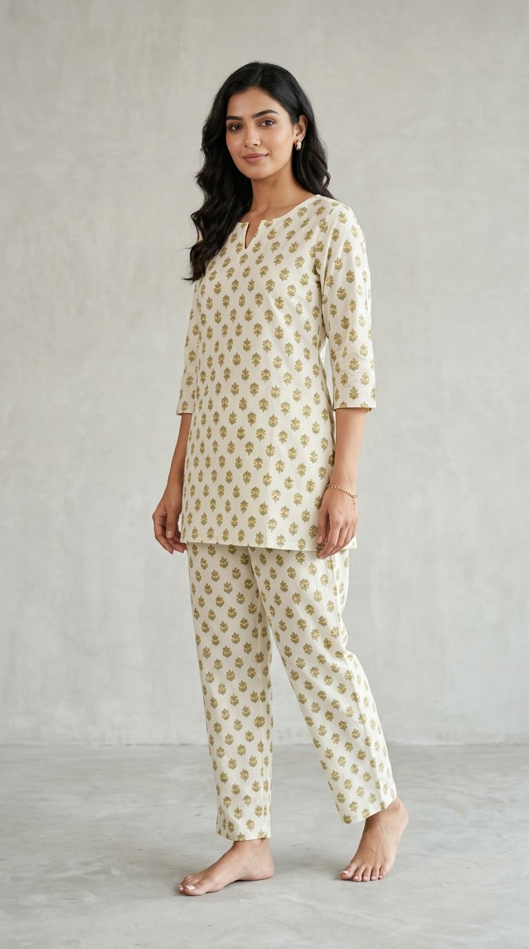 Women Cotton Pyjama Night Suit