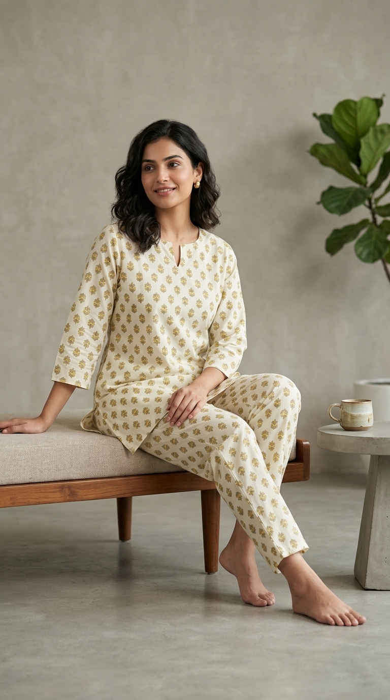 Women Cotton Pyjama Night Suit