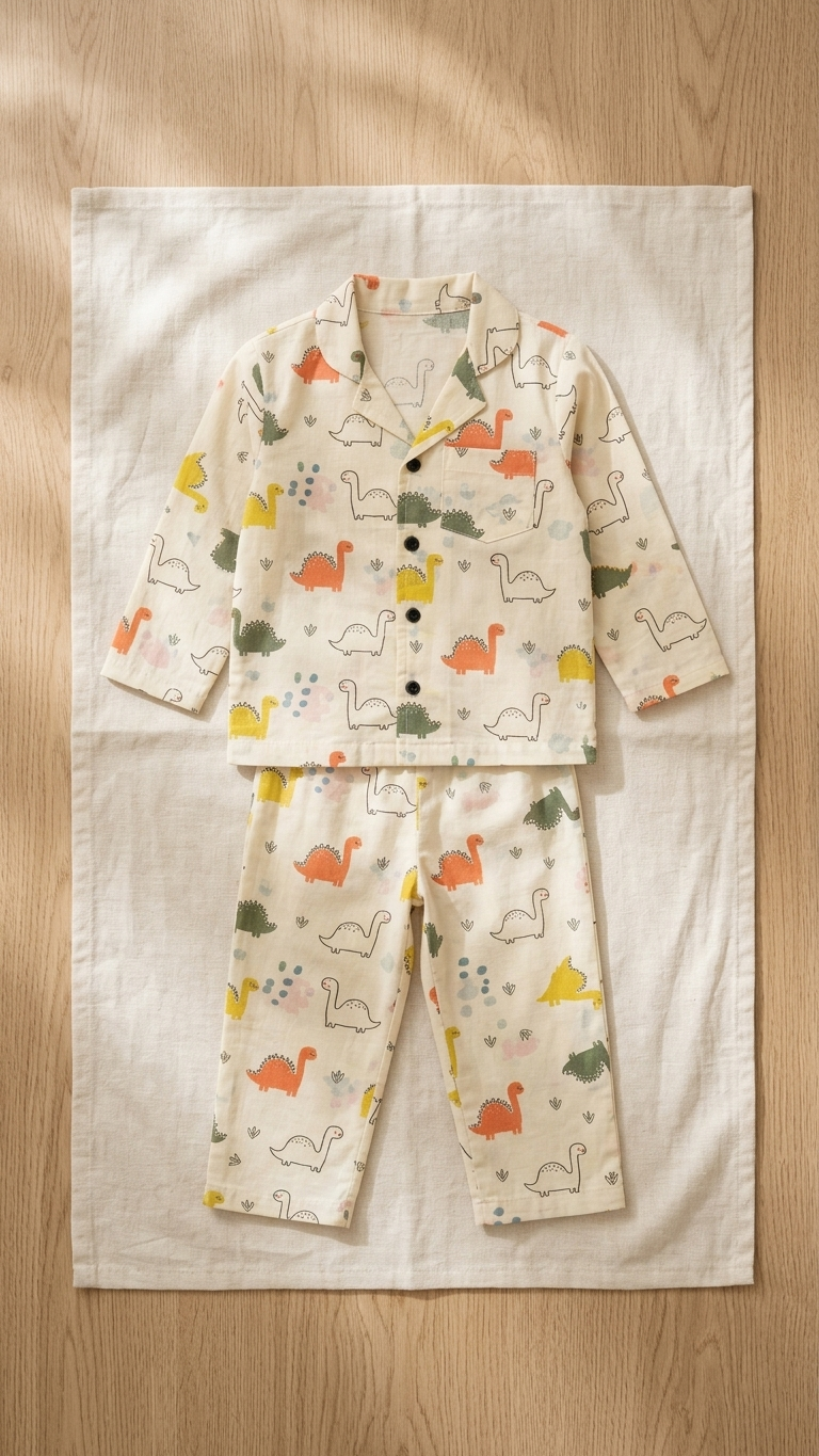 Big Dino Kids Cotton Night Suit