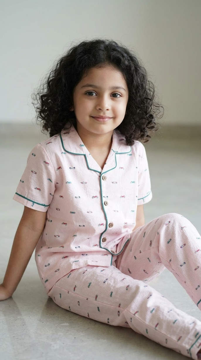 Pink Roaster Cotton Night Suit