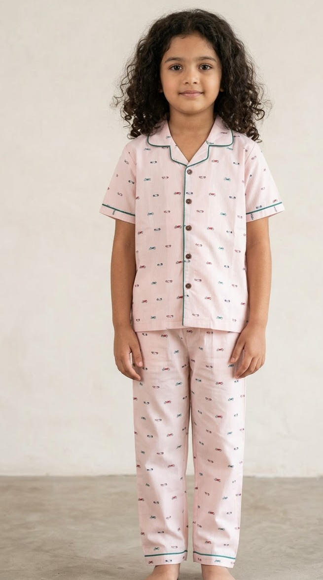Pink Roaster Cotton Night Suit