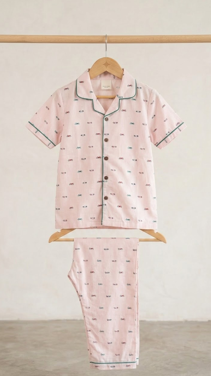 Pink Roaster Cotton Night Suit