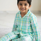 Aqua Meadow Muslin Night  Suit