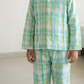Aqua Meadow Muslin Night  Suit